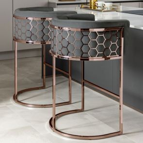 Alveare Counter Stool Copper - Smoke