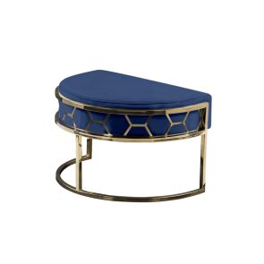 Alveare Footstool Brass - Royal Blue