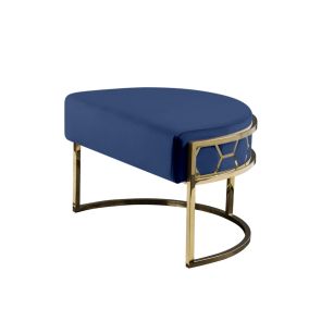 Alveare Footstool Brass - Royal Blue