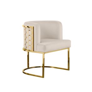 Alveare Dining chair Brass - Chalk