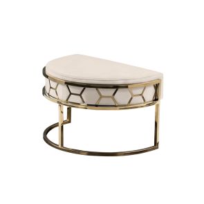 Alveare Footstool Brass - Chalk