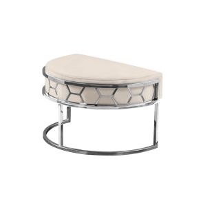 Alveare Footstool Silver - Chalk