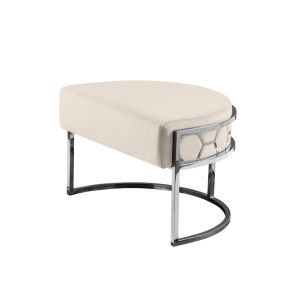 Alveare Footstool Silver - Chalk