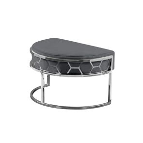 Alveare Footstool Silver - Smoke Grey