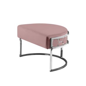 Alveare Footstool Silver - Blush Pink