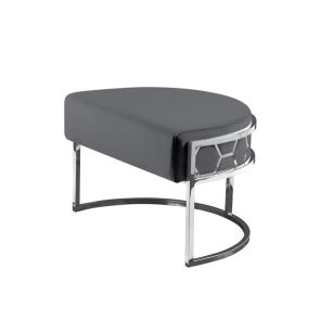 Alveare Footstool Silver - Smoke Grey