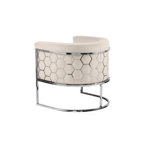 Alveare tub chair Silver -Chalk