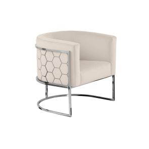 Alveare tub chair Silver -Chalk