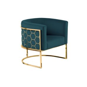 Alveare tub chair Brass - Peacock