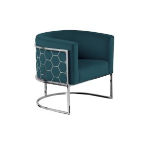 Alveare tub chair Silver - Peacock 