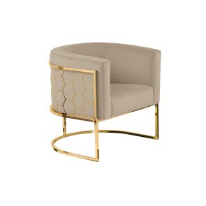 Alveare tub chair Brass - Taupe