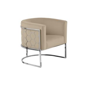 Alveare tub chair Silver -  Taupe