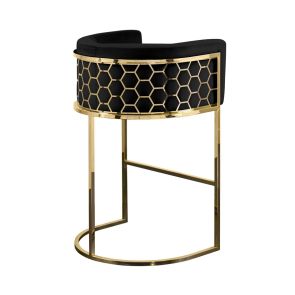 Alveare Counter Stool Brass - Black