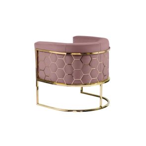 Alveare Kuipstoel Messing - Blush Roze