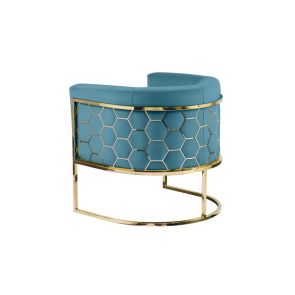Alveare Kuipstoel Messing - Turquoise