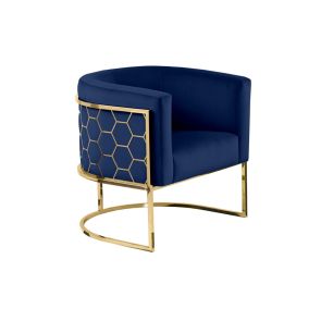 Alveare Kuipstoel Messing - Royal Blauw