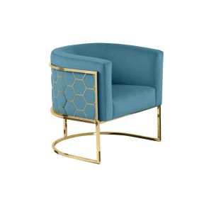 Alveare Kuipstoel Messing - Turquoise