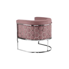 Alveare Kuipstoel Zilver - Blush Roze