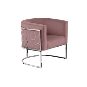 Alveare Kuipstoel Zilver - Blush Roze