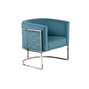 Alveare Kuipstoel Zilver - Turquoise