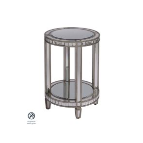 Antoinette Toughened Mirror Side Table