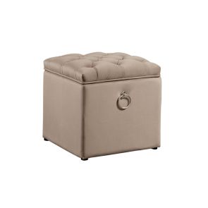 Antoinette Storage Ottoman - Taupe