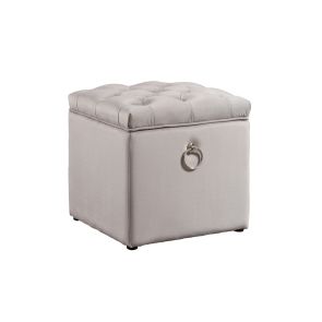 Antoinette Pouf ottomano salvaspazio - Grigio Tortora