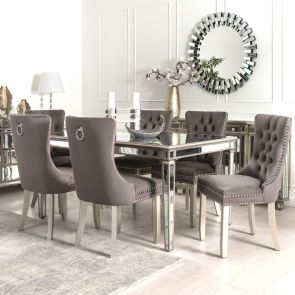 Antoinette Toughened Mirror Dining Table