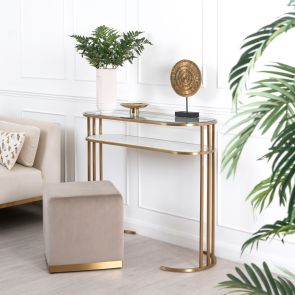 Aria Console Table Brass