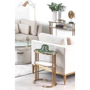 Aria Side table Brass