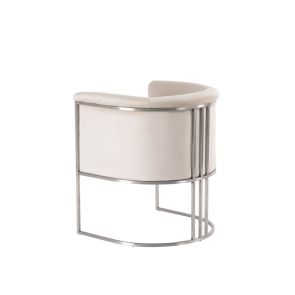 Aria Sillón a forma de tina en Plata - Tiza