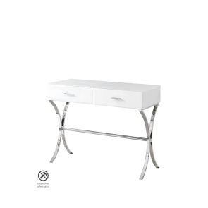 Aurelia White Glass Dressing Console  