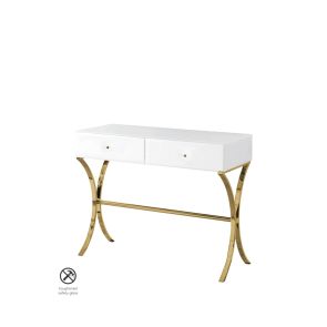 Aurelia White and Champagne Gold Dressing Console