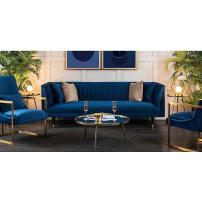 Baxter Three Seat Sofa - Navy Blue