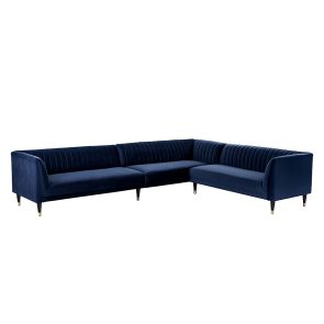 Baxter Large Right Hand Corner Sofa - Navy Blue