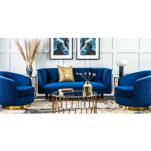 Baxter Two Seat Sofa - Navy Blue