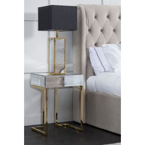 Lorenzo Toughened Mirror Side Table