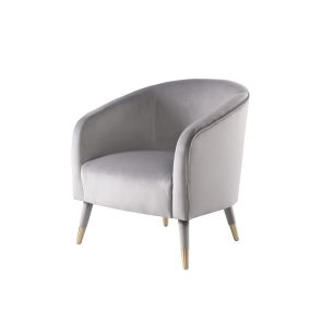 Bellucci Armchair Dove Grey - Brass Caps