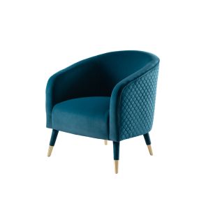 Bellucci Scales Armchair- Peacock - Brass Caps