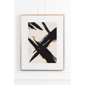 Black Gold No.3 Wall Art - Brass Frame