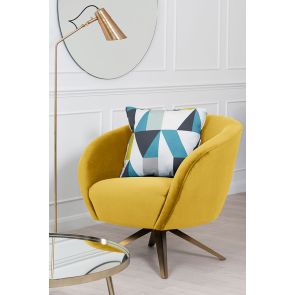 Brodie Swivel Chair - Mustard