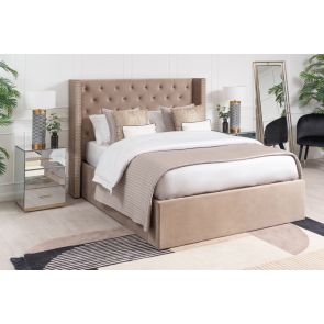 Byron Bed met Opbergruimte - Taupe