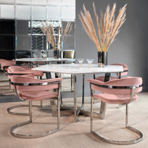 Camino Dining Chair Blush Pink