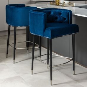 Carter Bar stool - Ink Blue