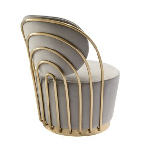 Cascade Brass Swivel Chair