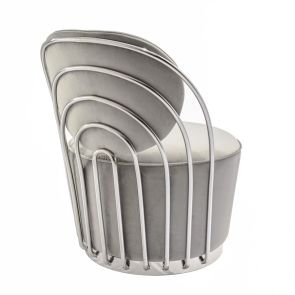 Cascade Silver Swivel Chair