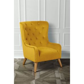 Fauteuil Dorchester - jaune moutarde