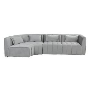 Essen Left Hand Curved Corner Sofa – Dove Grey 