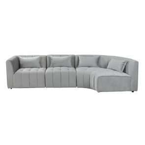 Essen Right Hand Curved Corner Sofa – Dove Grey 