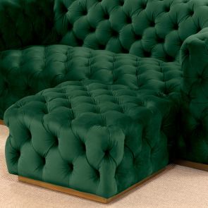 Frankfurt Footstool - Bottle Green